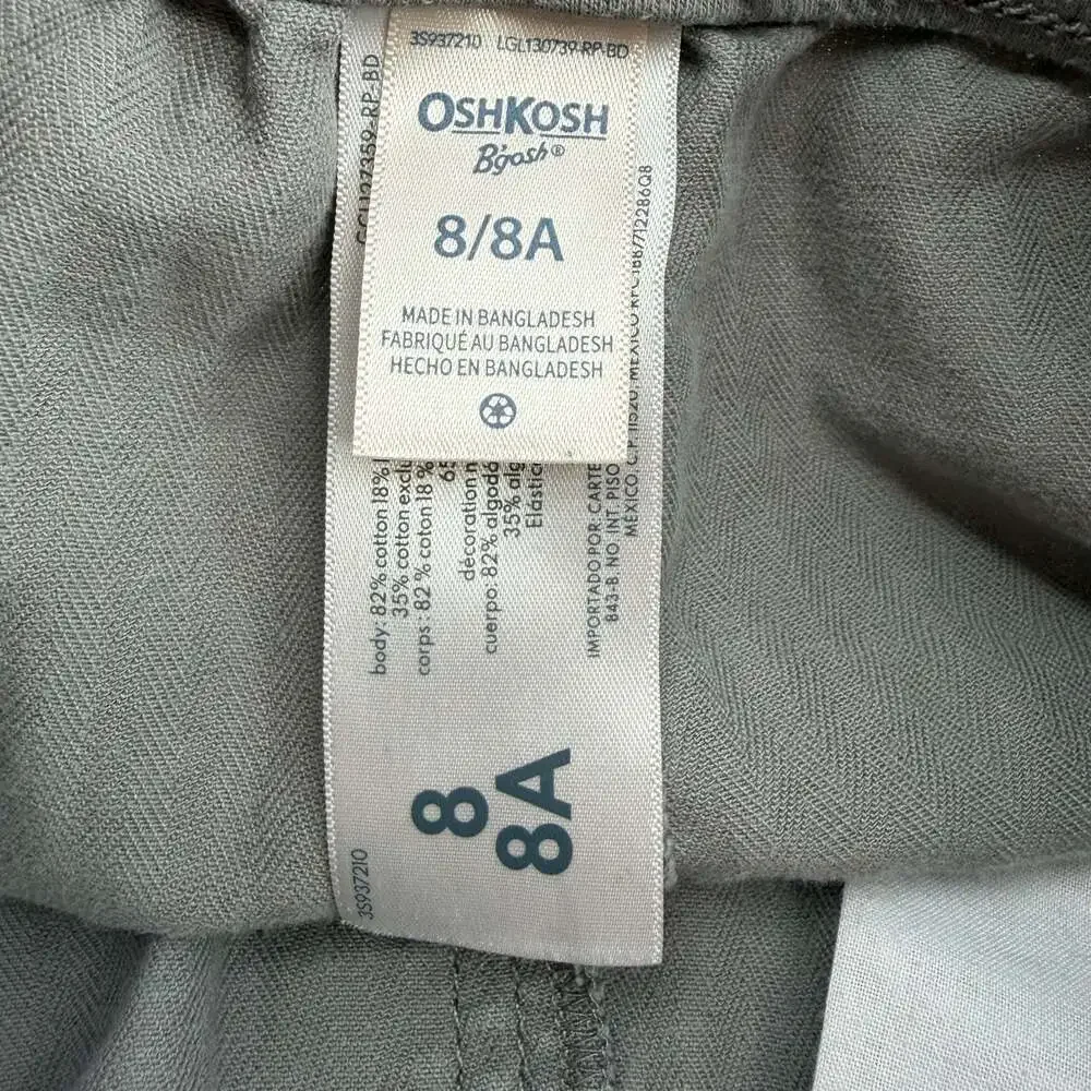 1370 OshKosh B'gosh Boys Gray Cargo Shorts Size Boys 8